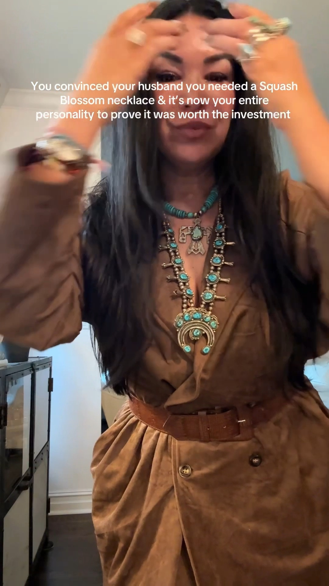 Squash blossom necklace
Western chic 
Cowboy boots
Turquoise 

#LTKStyleTip #LTKGiftGuide #LTKOver40