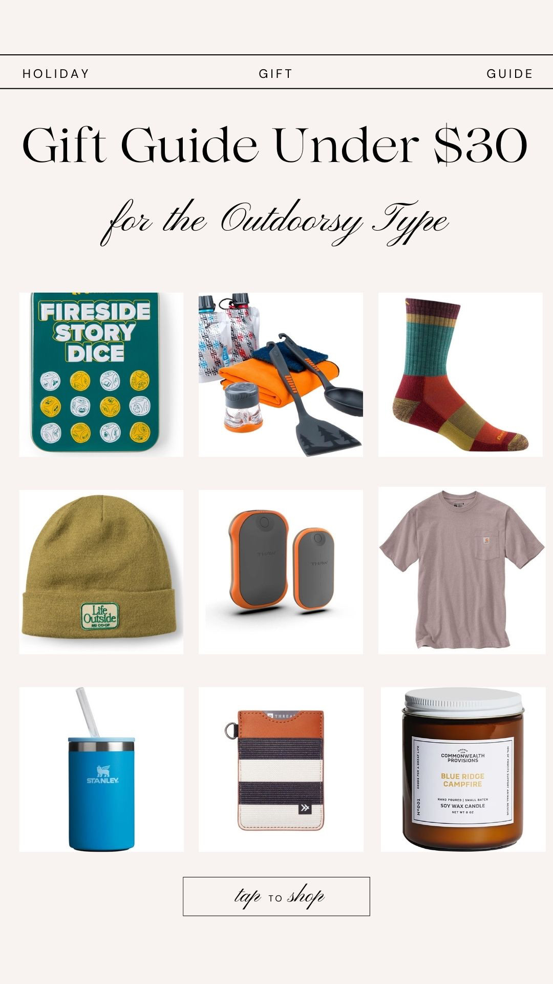 Our Picks for Gifts Under $30  

 #LTKCyberWeek #LTKGiftGuide #LTKTravel