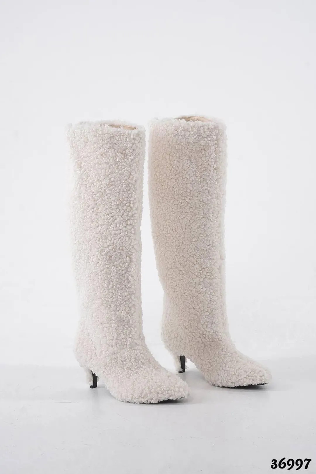 Handmade Teddy Fur Tall Boots | 7cm Heel, Winter Lined - Etsy | Etsy (US)