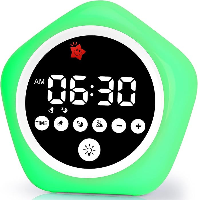 Kids Alarm Clock, Ok to Wake Clock with Green Light Red Light, Toddler Sleep Training Clock for C... | Amazon (US)