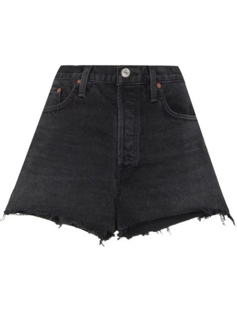high-rise denim shorts | Farfetch (US)
