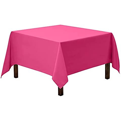 Gee Di Moda Rectangle Tablecloth - 70 x 120 Inch | Fuchsia Rectangular Table Cloth in Washable Po... | Amazon (US)