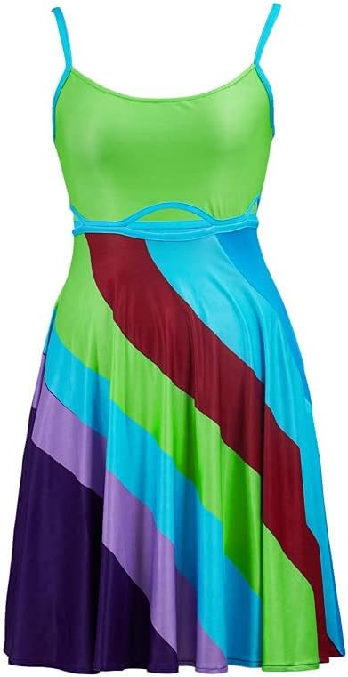 Women's 13 Going On 30 Cosplay Costume Dress Jenna Rink Costume Y2K Retro Summer Mini Slip Dress | Amazon (US)