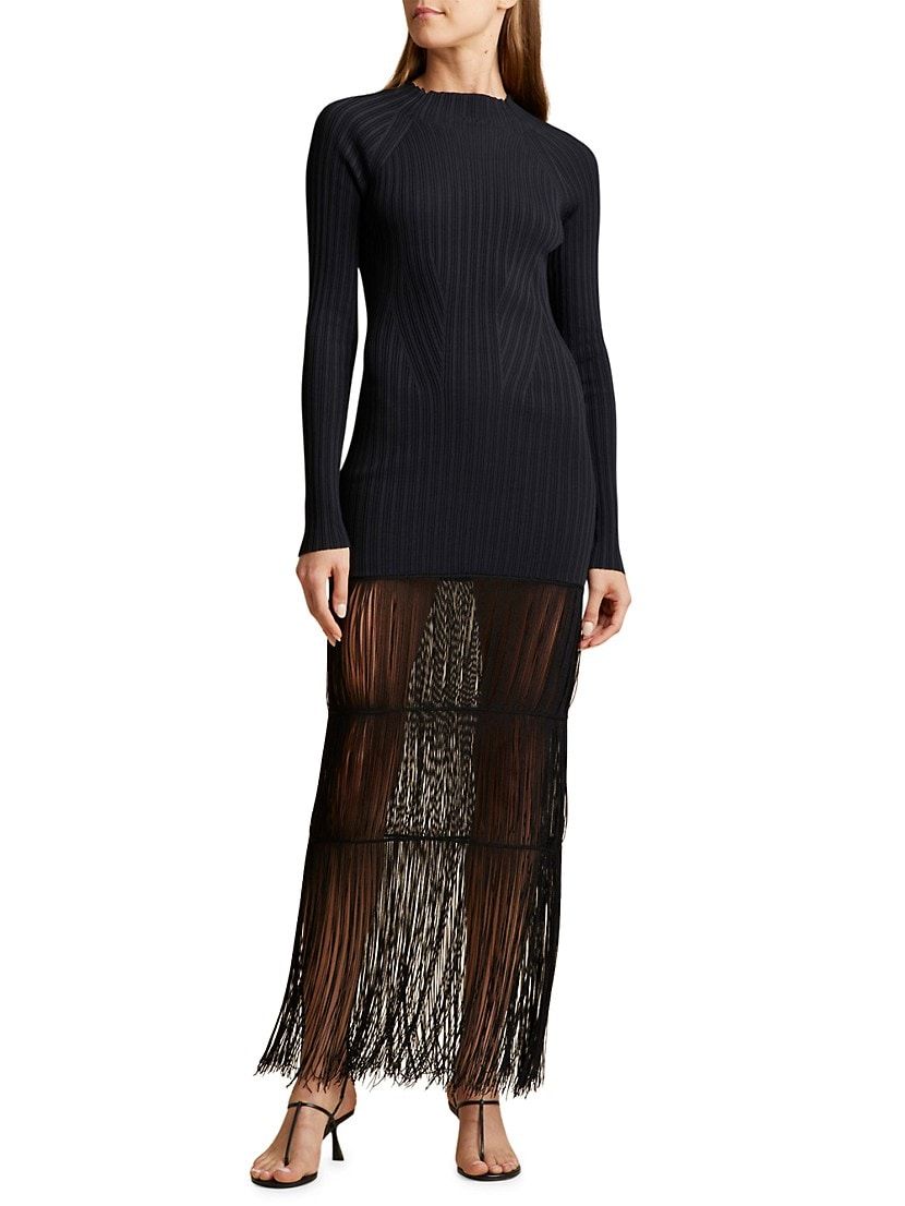 Cedar Fringe-Hem Maxi Dress | Saks Fifth Avenue