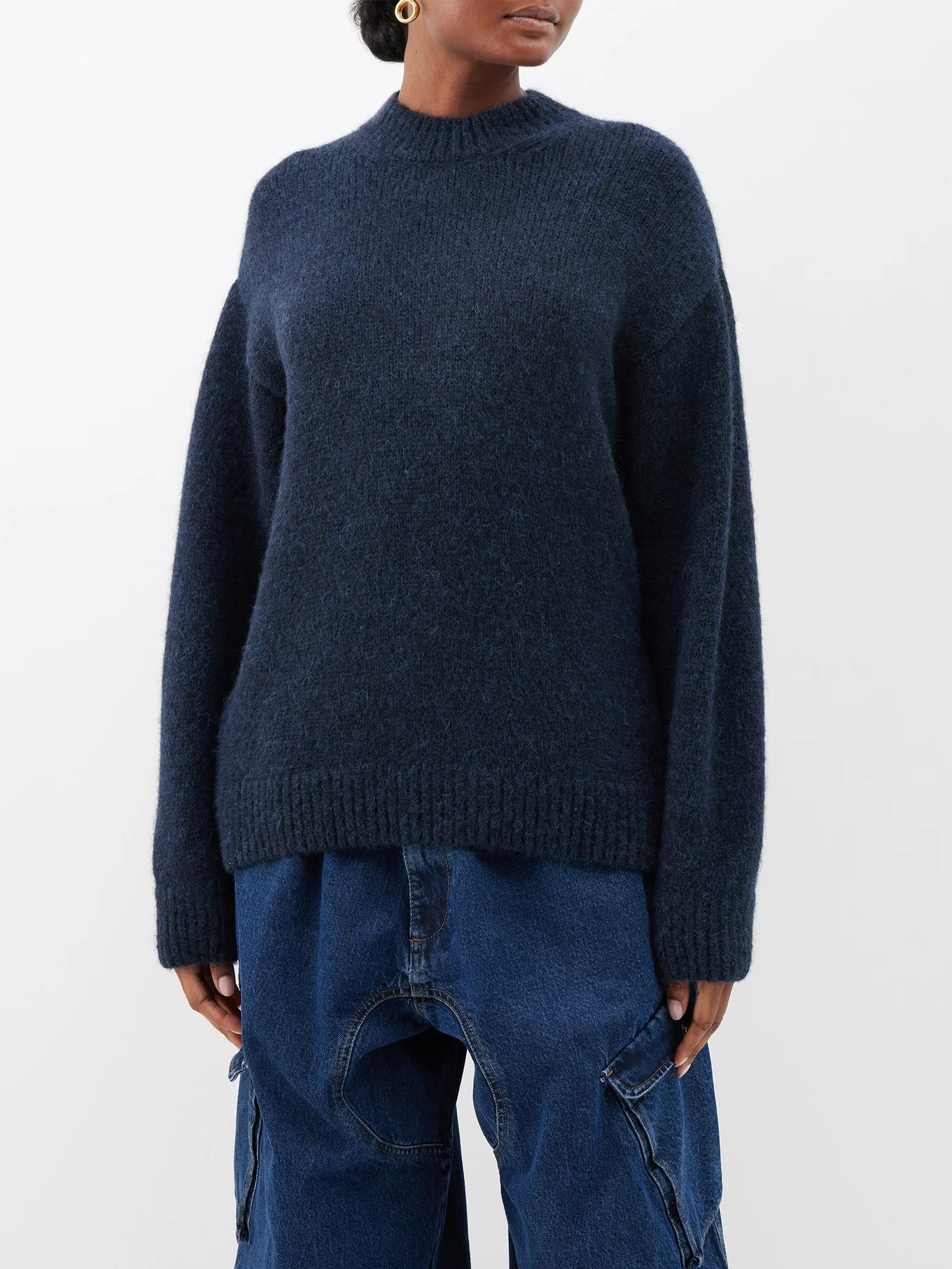 Pavane logo-intarsia alpaca-blend sweater | Matches (UK)