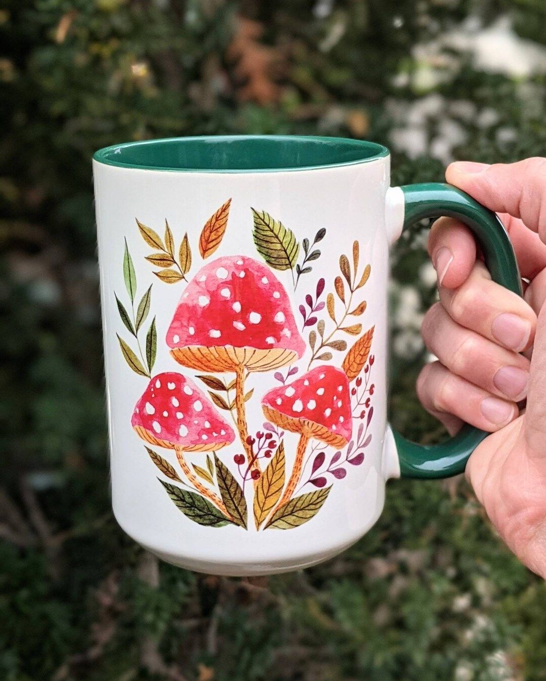 Fall Coffee Mug  Mushroom Mug  Gift for Her  Christmas Mug - Etsy | Etsy (US)