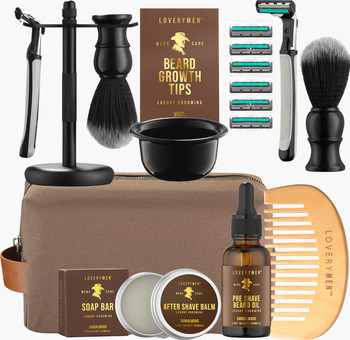 Ultimate Beard Shaving Kit wrapped in a Luxury Leather Bag | Nordstrom