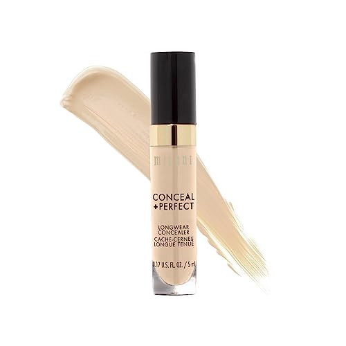 Milani Conceal + Perfect Longwear Concealer Full Coverage Infused with Hyaluronic Acid & Vitamin E, Cover Dark Circles, Blemishes & Skin Imperfections for Long-Lasting Wear - Light Nude | Amazon (US)