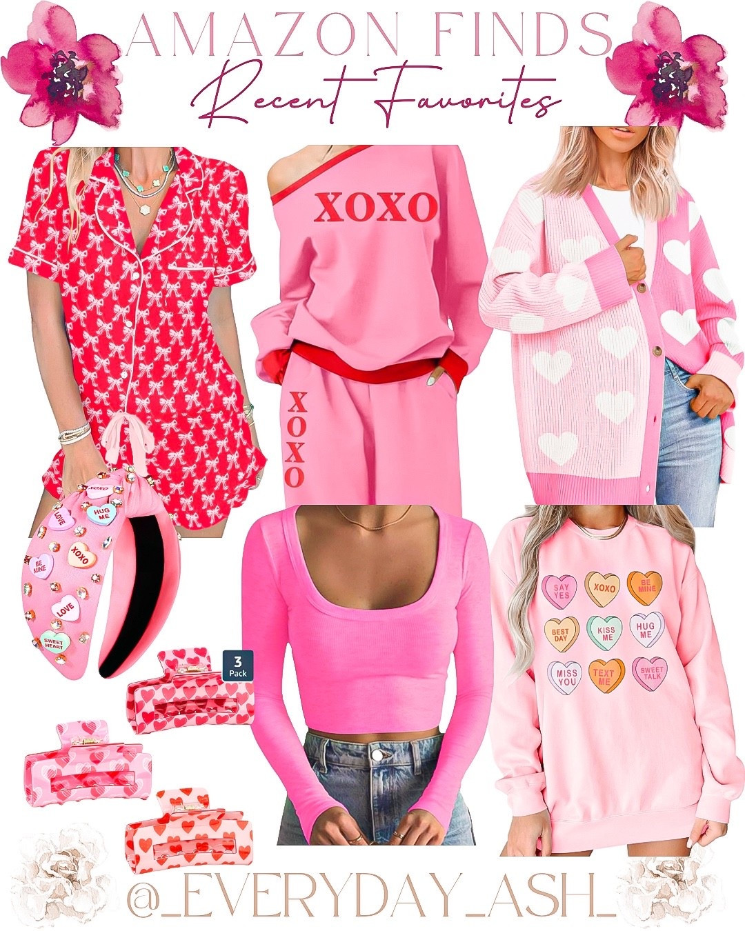 Valentines finds 💕💕

Pink fashion, pink pajamas, valentines fashion, gifts for her, pink hair accessories, pink shirt, pink sweater 

#LTKFindsUnder50 #LTKSeasonal #LTKootd