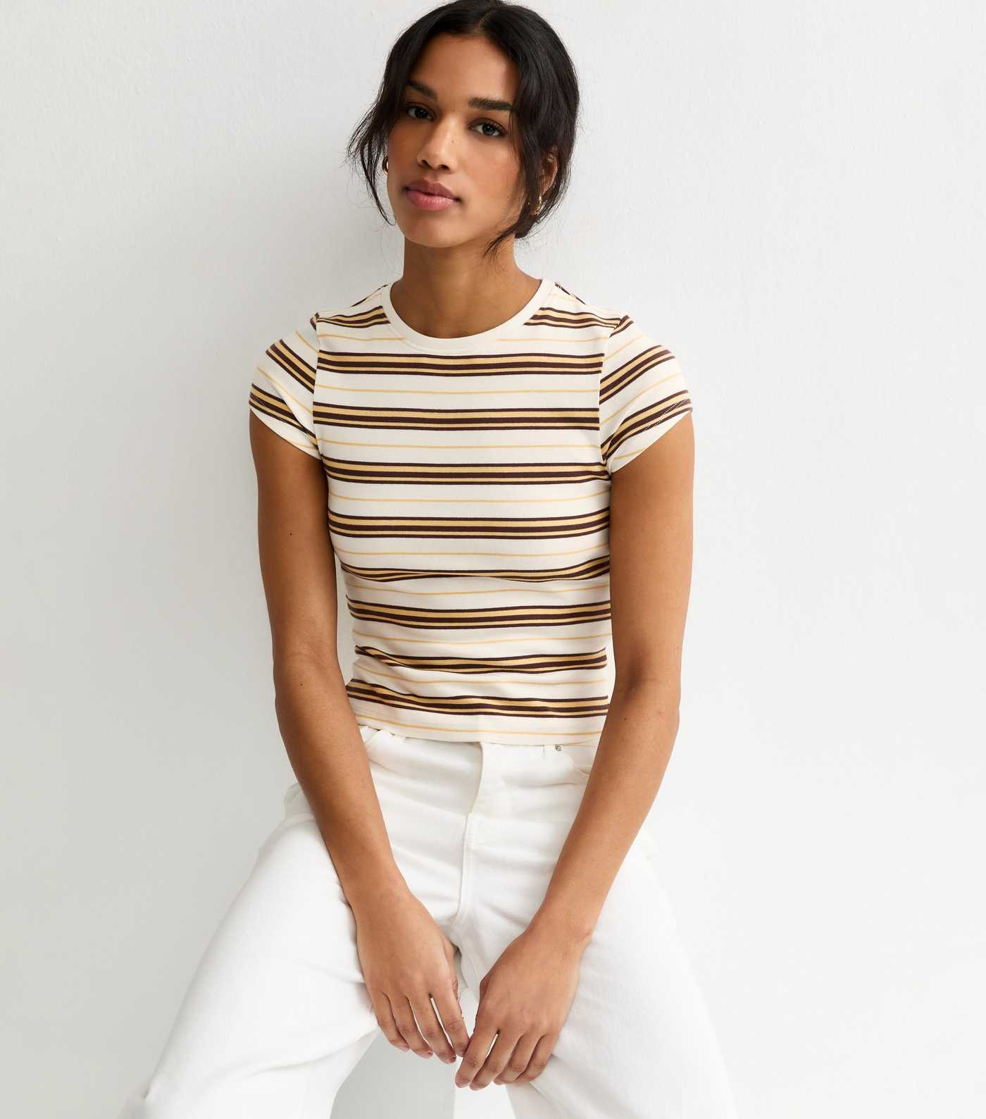 Yellow Cotton Striped Baby Tee T-Shirt | New Look | New Look (UK)