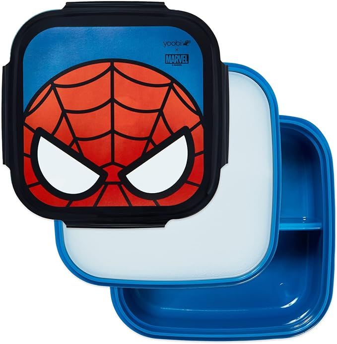 Yoobi x Marvel Spider-Man Bento Box and Ice Pack - 3 Compartment Lunch Box, Dishwasher & Microwav... | Amazon (US)