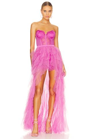 For Love & Lemons X REVOLVE Bustier Gown in Fuchsia from Revolve.com | Revolve Clothing (Global)