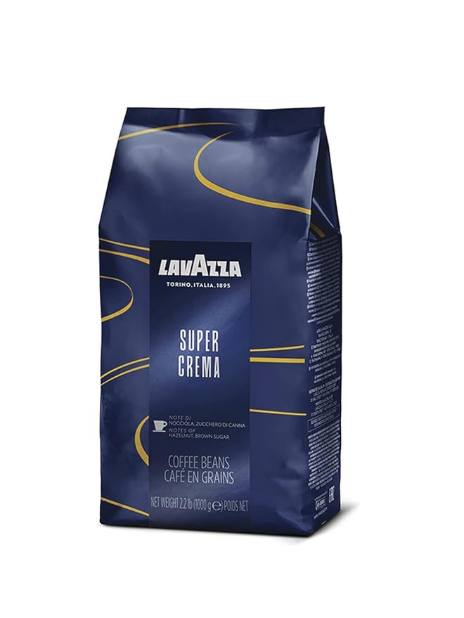 Lavazza Super Crema Whole Bean Coffee Blend, light-Medium Espresso Roast, 2.2 Pound (Pack of 1) ,... | Amazon (US)