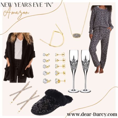 Staying in the New Years…
Cozy and just enough sparkles !

Barefoot dreams lounge set tts
Ugg sequins slippers 
Kendra Scott necklace (I wear all the time) 

Crystal toasting glasses 
Bling hair clips

#LTKGiftGuide #LTKHoliday #LTKstyletip