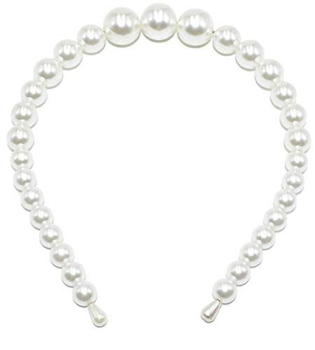 Aeyistry 1Pieces Pearls Headbands, Elegant White Faux Pearl Pearl Headbands Hair Hoops Hair Acces... | Amazon (US)