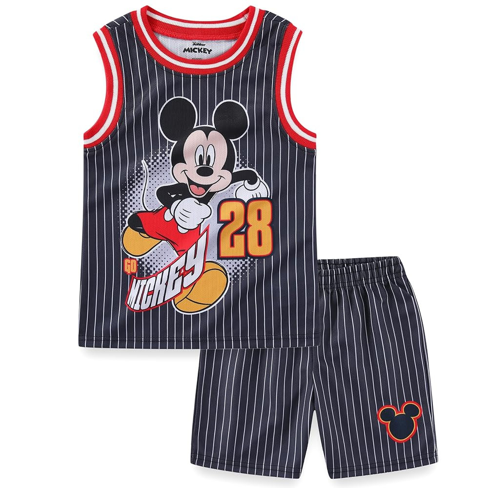 Disney Mickey Mouse Boys Mesh Tank Top and Shorts Set for Toddler and Big Kids | Amazon (US)