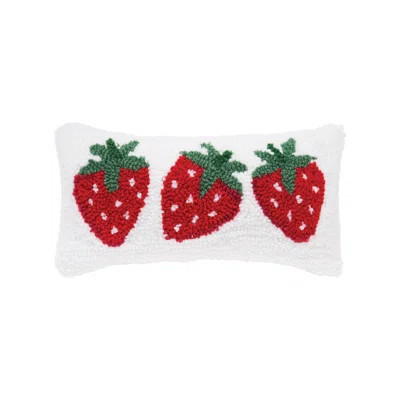 Strawberry Trio Hooked Throw Pillow | Wayfair North America