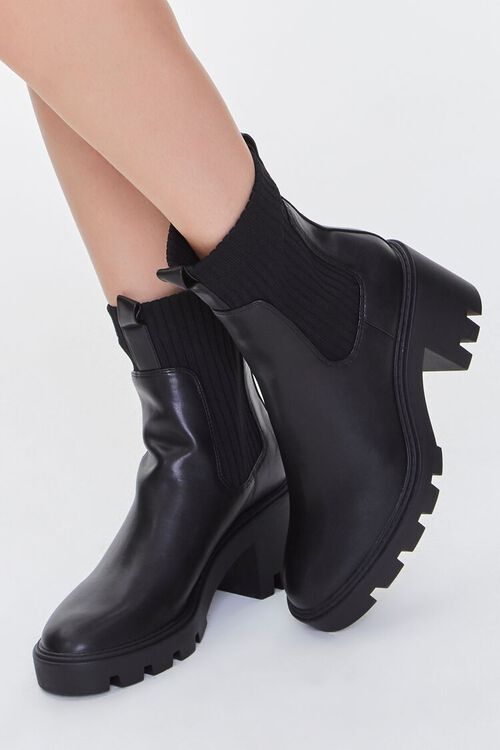 Faux Leather Platform Chelsea Boots | Forever 21 (US)