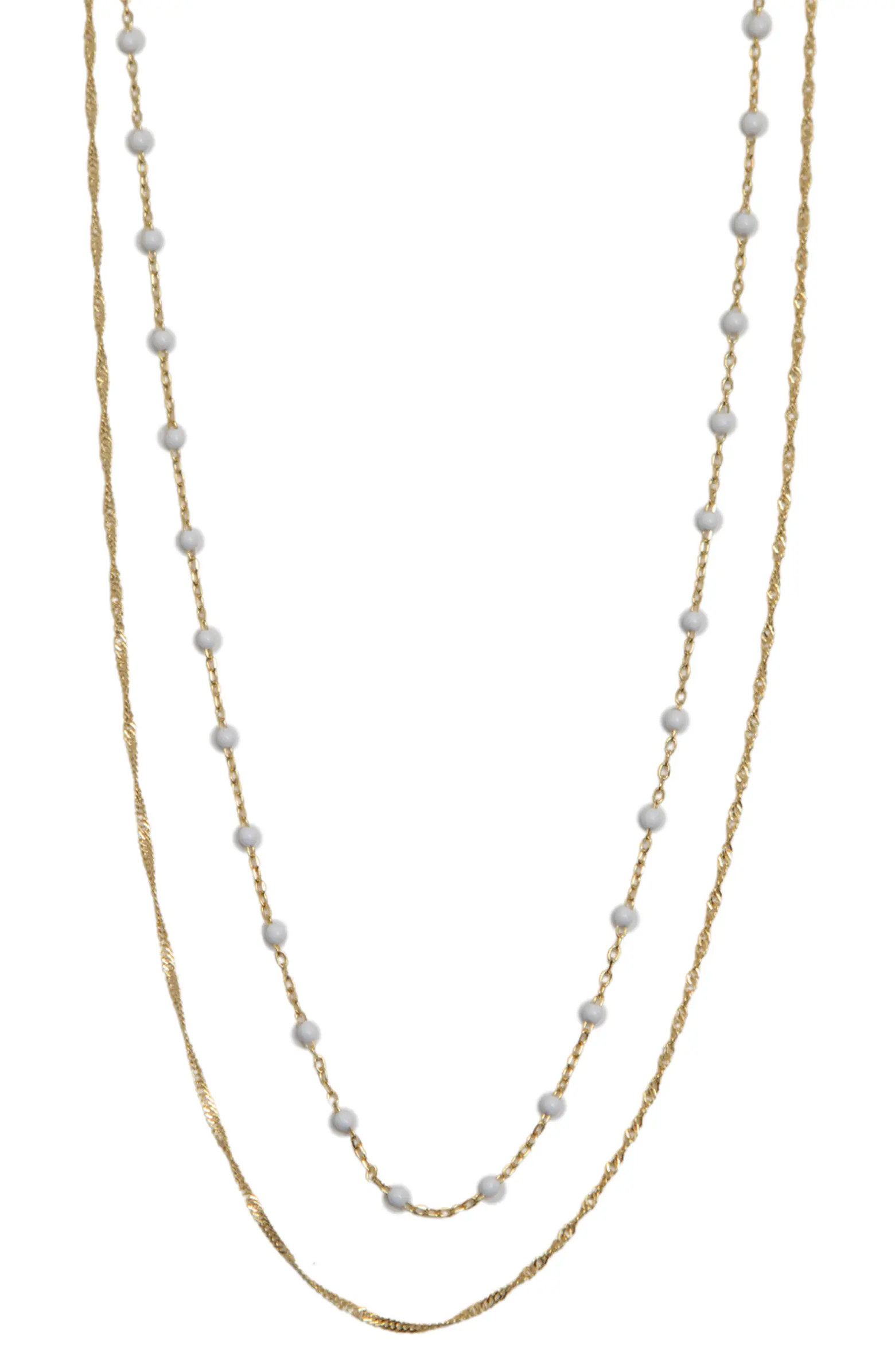 Argento Vivo Sterling Silver Layered 18K Gold Plate Sterling Silver Singapore Chain Necklace | No... | Nordstrom
