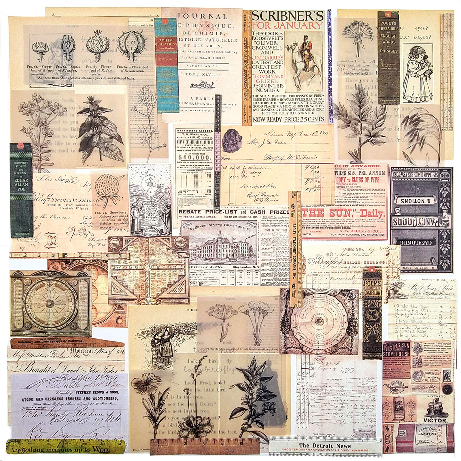 Vintage Decoupage Paper for Bullet Journals Kit Junk Journals Supplies,Old Paper Scrapbook Accessori | Amazon (US)