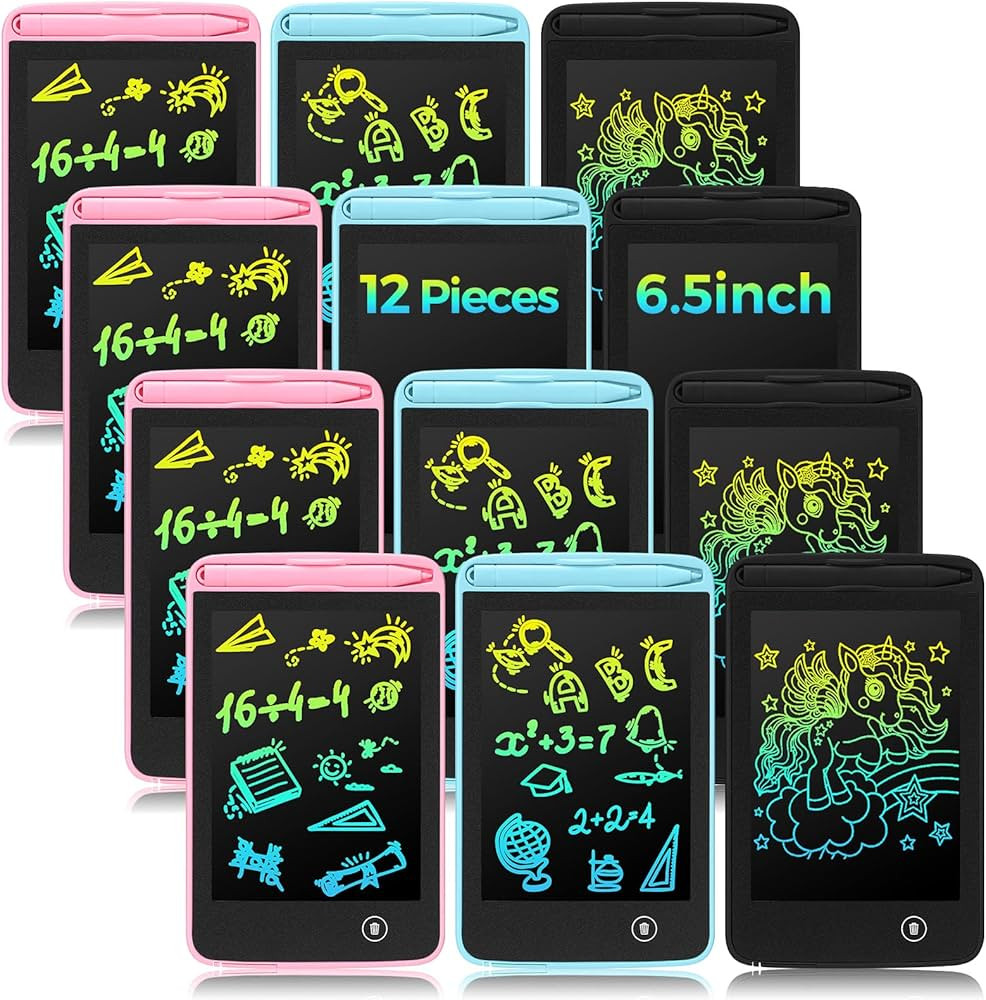 12 Pcs LCD Writing Tablet 6.5 Inch Colorful Drawing Board Doodle Scribbler Board Learning Educati... | Amazon (US)