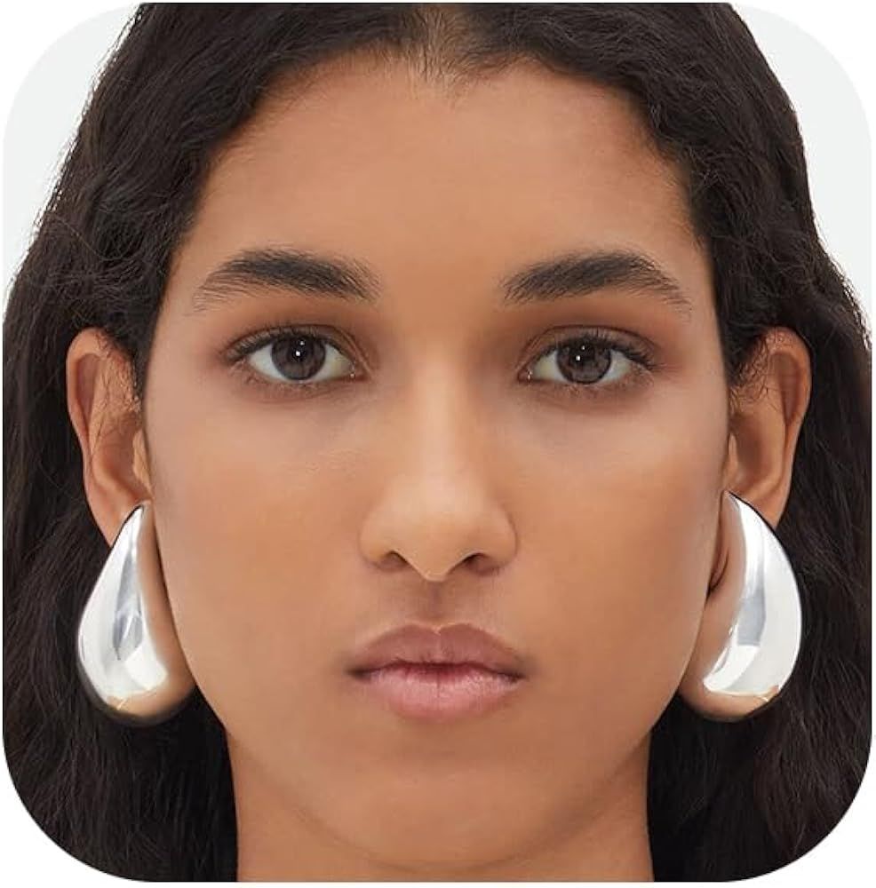 Extra Large Teardrop Earring Oversized Chunky Gold Teardrop Earings for Women Trendy Large Chunky... | Amazon (US)