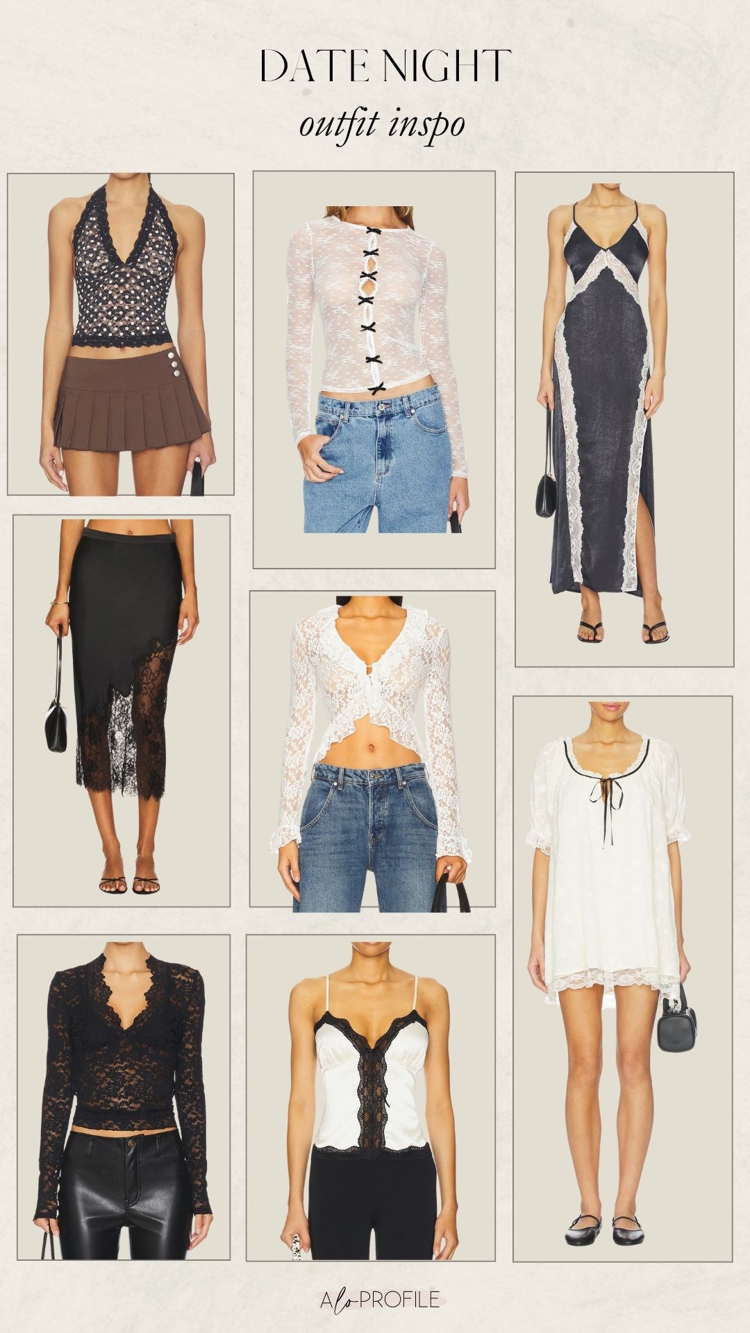 Date Night Outfit Ideas : Revolve // date night, date night top, date night fit, date night outfit inspo, Valentine's Day outfit, Revolve fashion, neutral date night outfit, lace tops