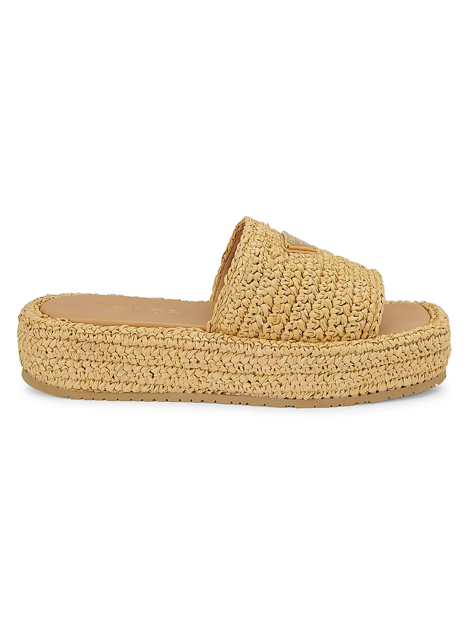 Raffia Flatform Sandals | Saks Fifth Avenue