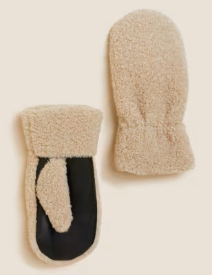 Faux Sheepskin Touchscreen Mittens | M&S Collection | M&S | Marks & Spencer (UK)