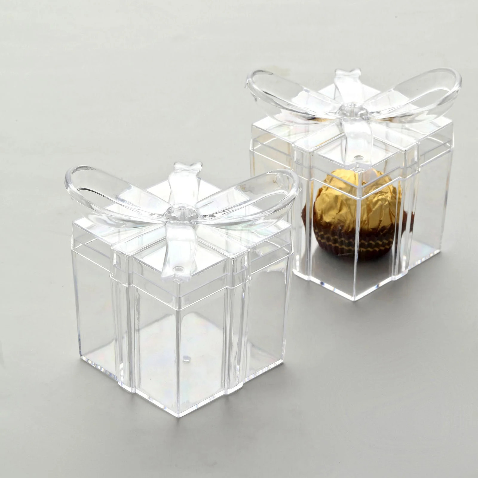 Efavormart 12 Pack | Clear Party Favor Gift Boxes, Candy Treat Goodie Containers - 3" | Walmart (US)