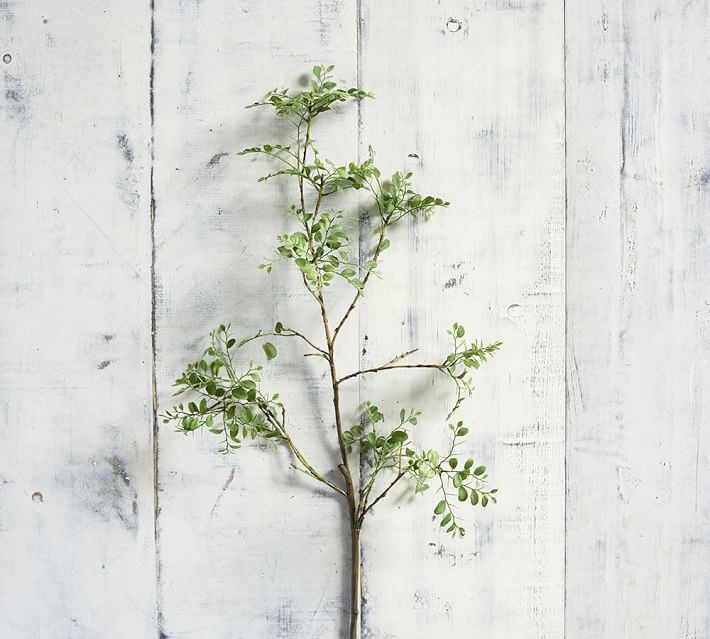 Faux Green Petal Leaf Branch | Pottery Barn (US)