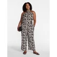 Time and Tru Women's Wide Leg Print Pants, Sizes XS-XXXL | Walmart (US)