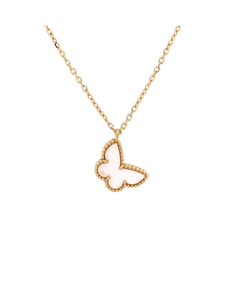 Pre-Owned Van Cleef & Arpels Sweet Alhambra Butterfly Pendant Necklace 18K Gold and Mother of Pearl, 15 - 15.75 | Bloomingdale's (US)