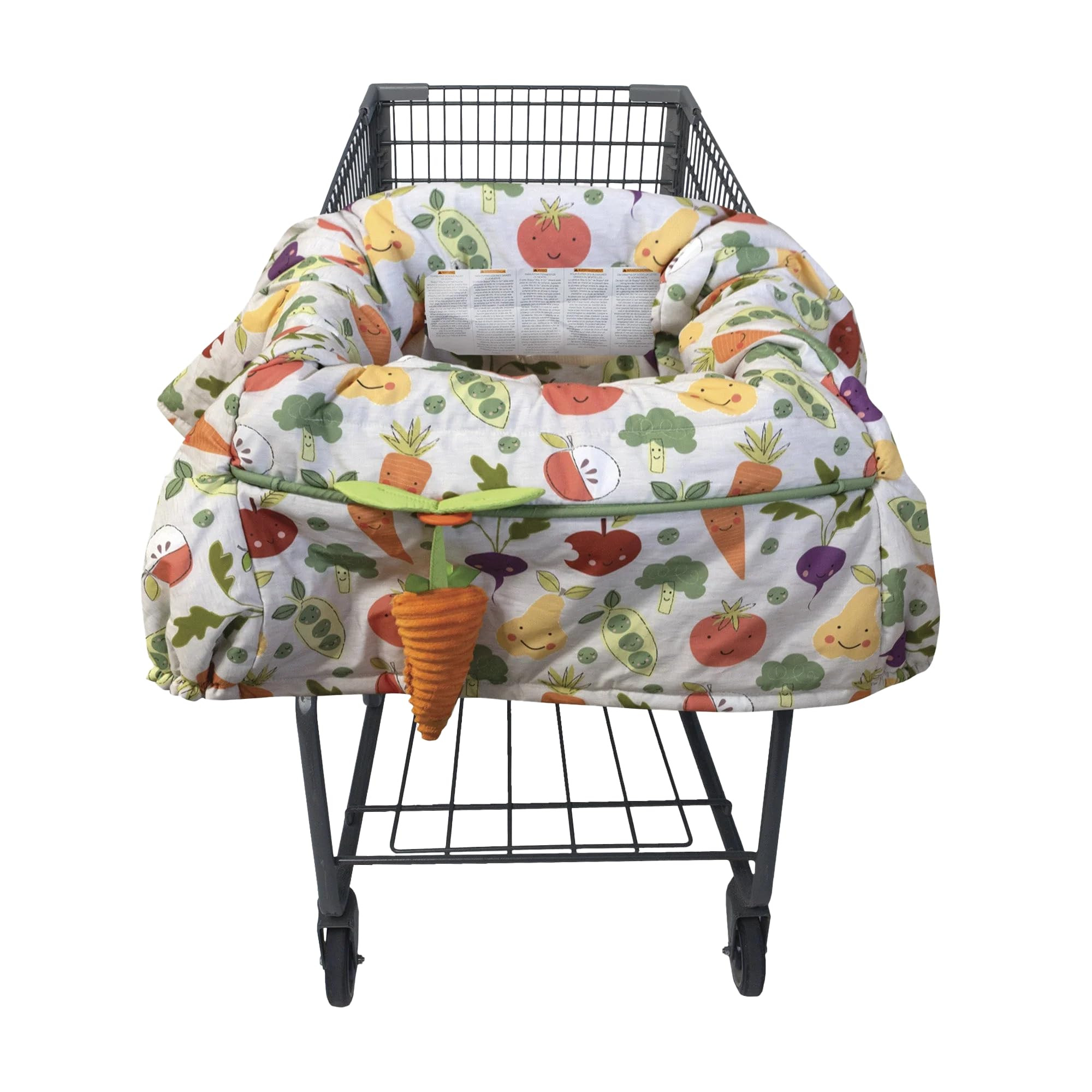 Boppy Shopping Cart Cover & High Chair Cover, Multi-Color Farmers Market, Cart Cover for Babies with Soft 360-Degree Coverage, SlideLine Toy Tether with Crinkle Leaf Toy Included, 6mo+ | Amazon (US)