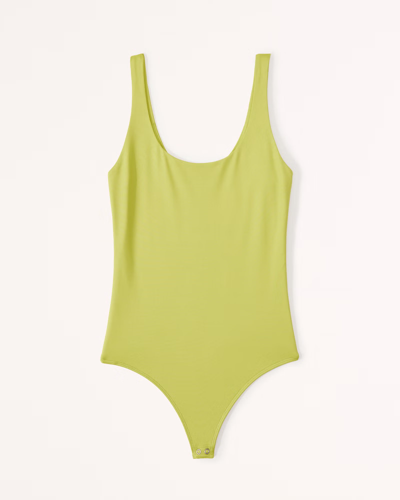 Sleek Seamless Fabric Scoopneck Bodysuit | Abercrombie & Fitch (US)
