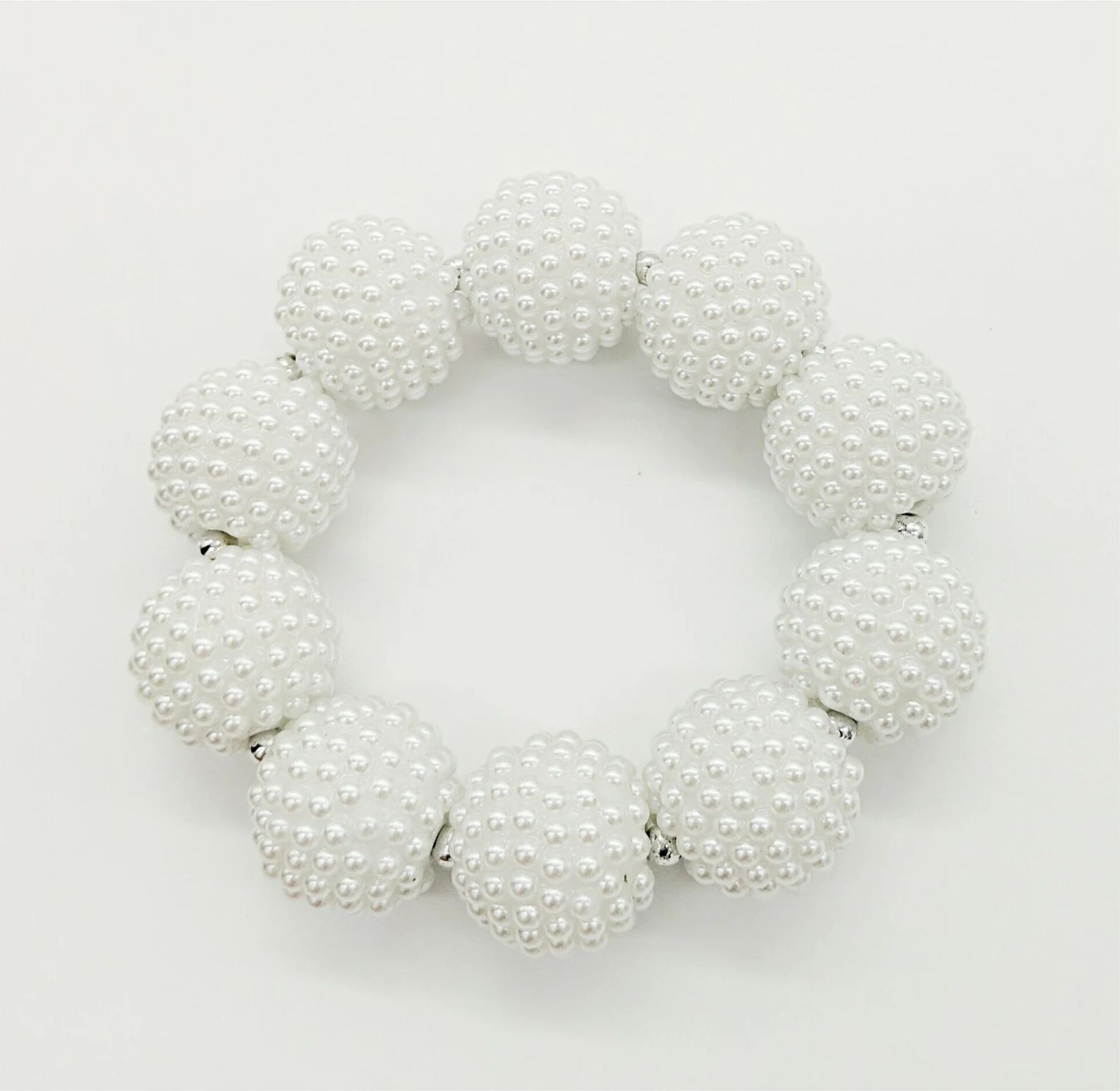 Bubblegum Beaded Bracelet - Pearl Beaded | Etsy (US)