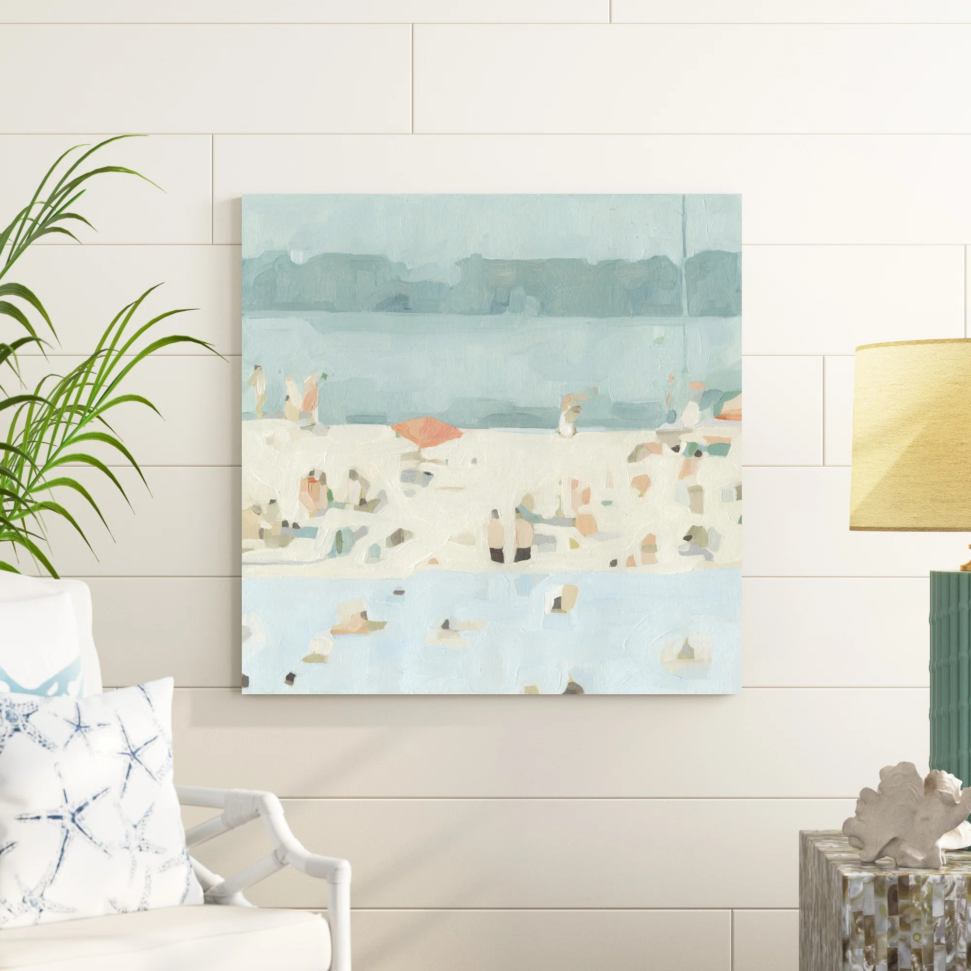 Beachcrest Home™ Sea Glass Sandbar II by Emma Scarvey - Wrapped Canvas Painting Print & Reviews... | Wayfair North America