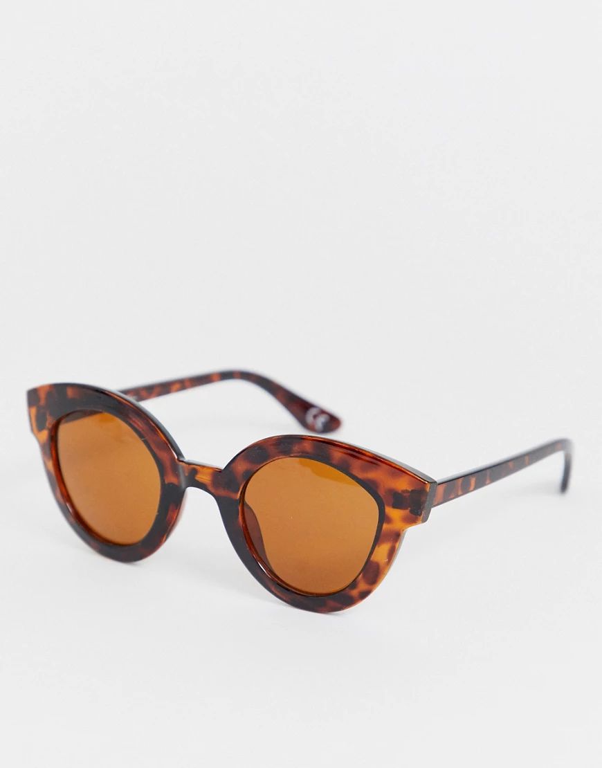Jeepers Peepers round sunglasses in tort-Brown | ASOS (Global)