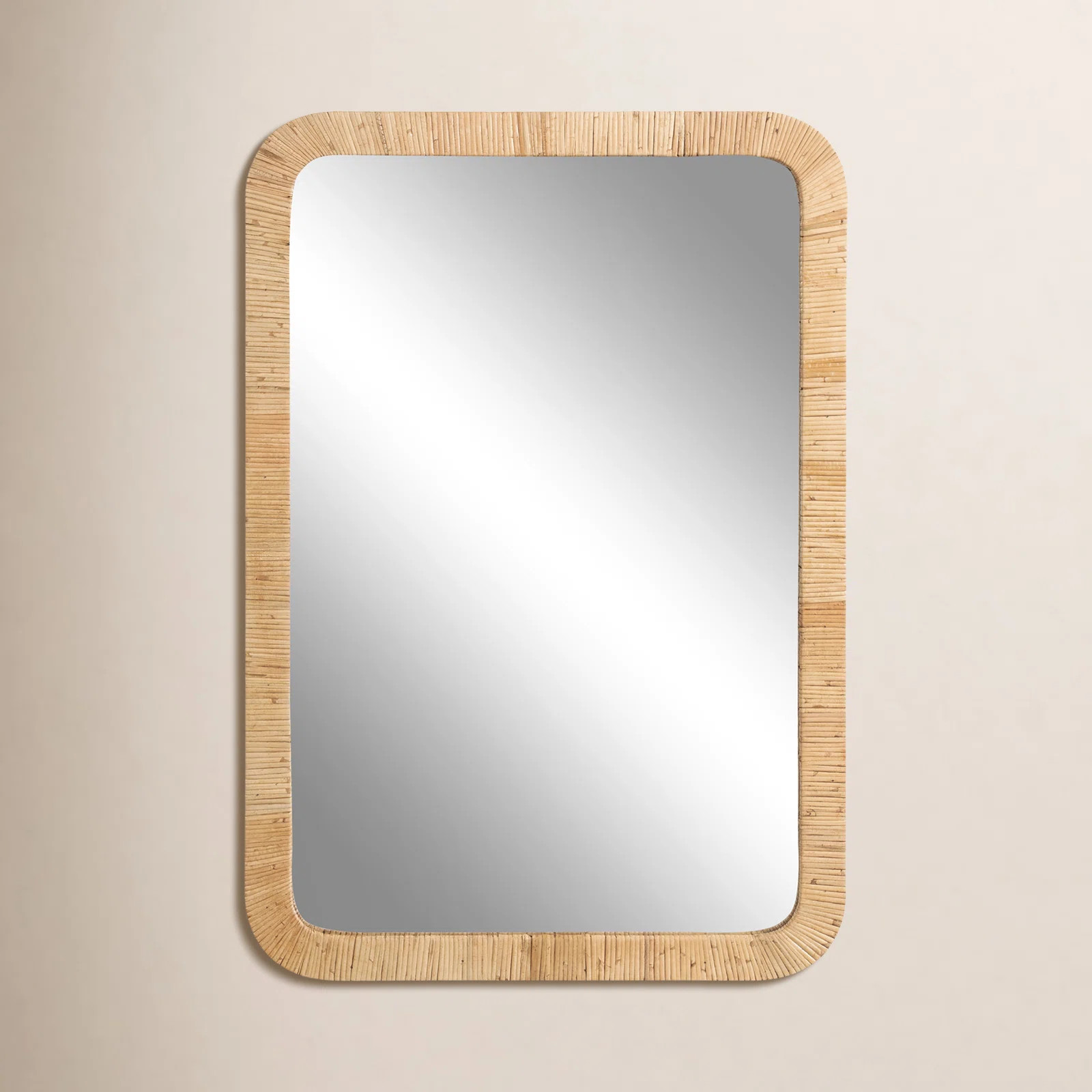 Breesport Rectangle Rattan Bathroom Wall Mirror | Wayfair North America