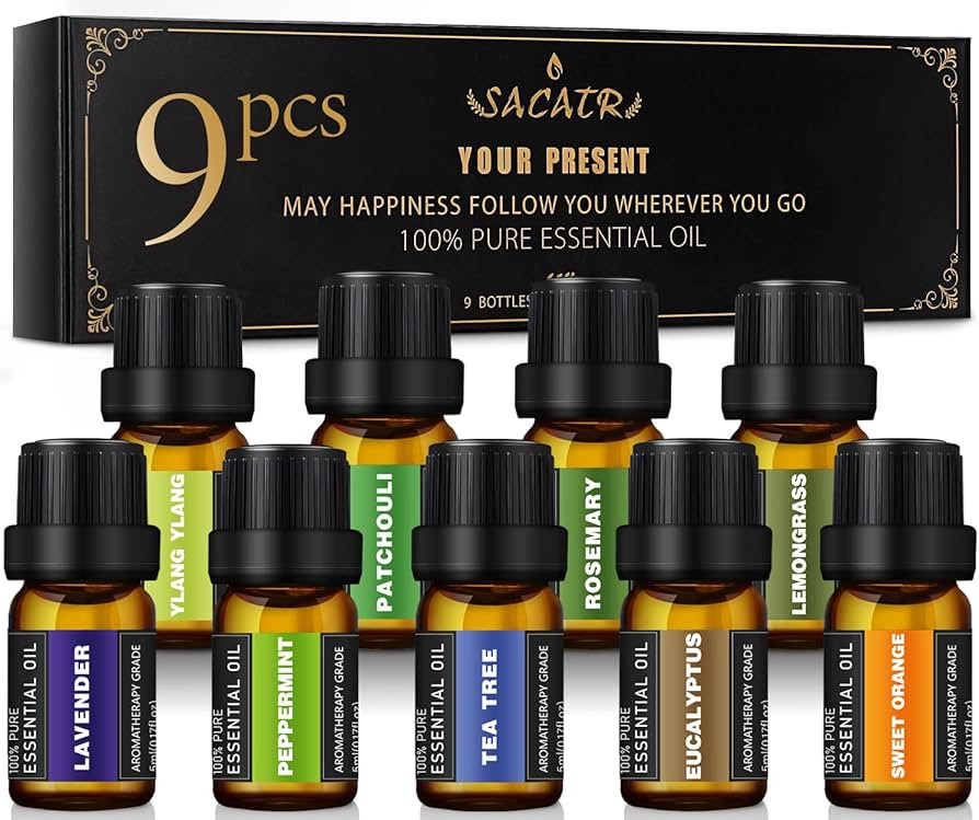Essential Oils Set -100% Natural Essential Oils -Perfect for Diffusers, Aromatherapy,Humidifiers,... | Amazon (US)