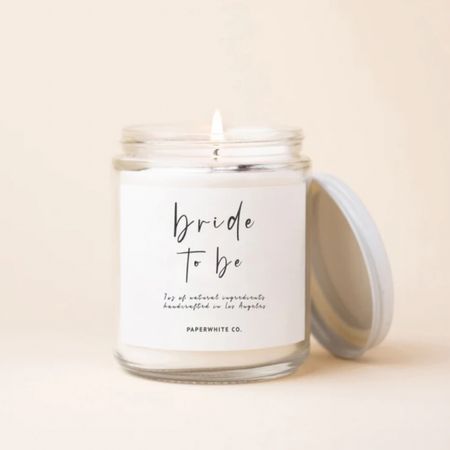 Candle for the bride to be! 

Candle | bride to be | bridal gift | bride | wedding planning | gift for brides | getting married | wedding day | wedding morning 

#LTKSeasonal #LTKwedding #LTKunder50