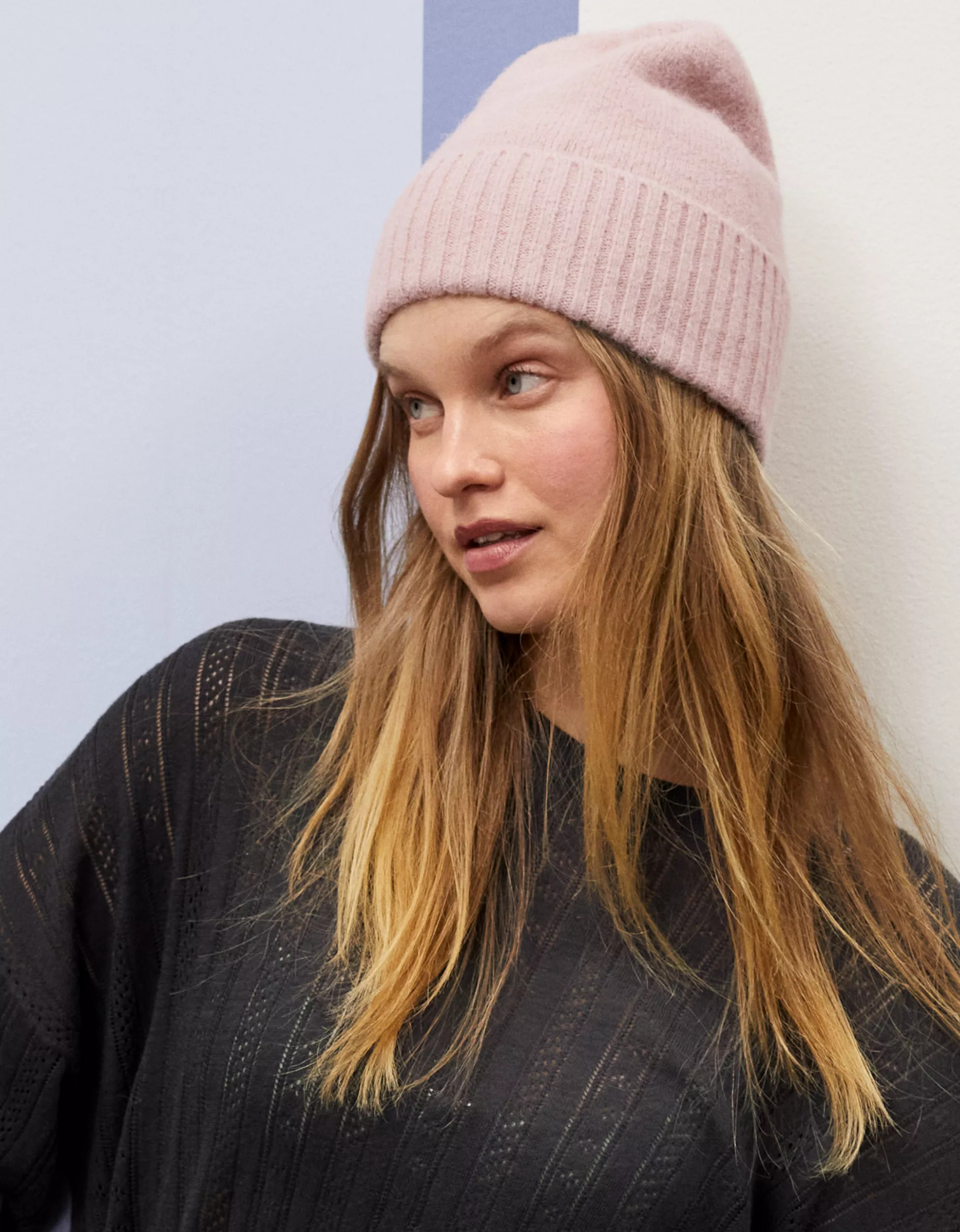Aerie x Emily + Meritt Fuzzy Knit Beanie | Aerie