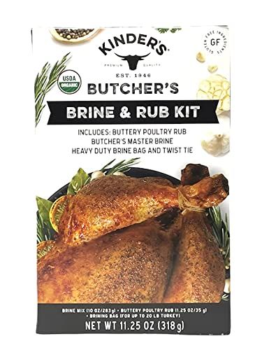 Kinder's Butcher's Organic Turkey Brine and Rub Kit with Brining Bag, 11.25-ounces, Gluten Free, ... | Amazon (US)