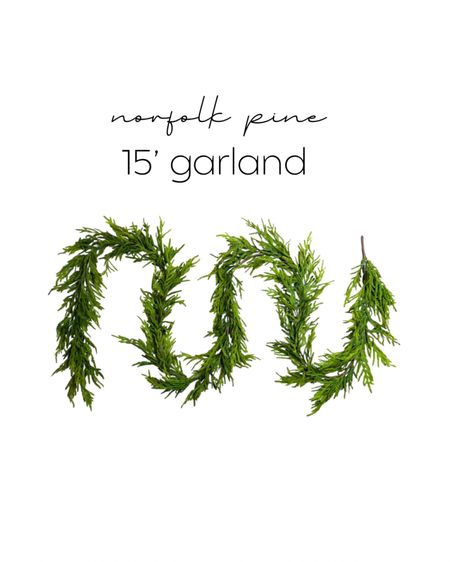 Norfolk pine 15’ garland 

#LTKhome
