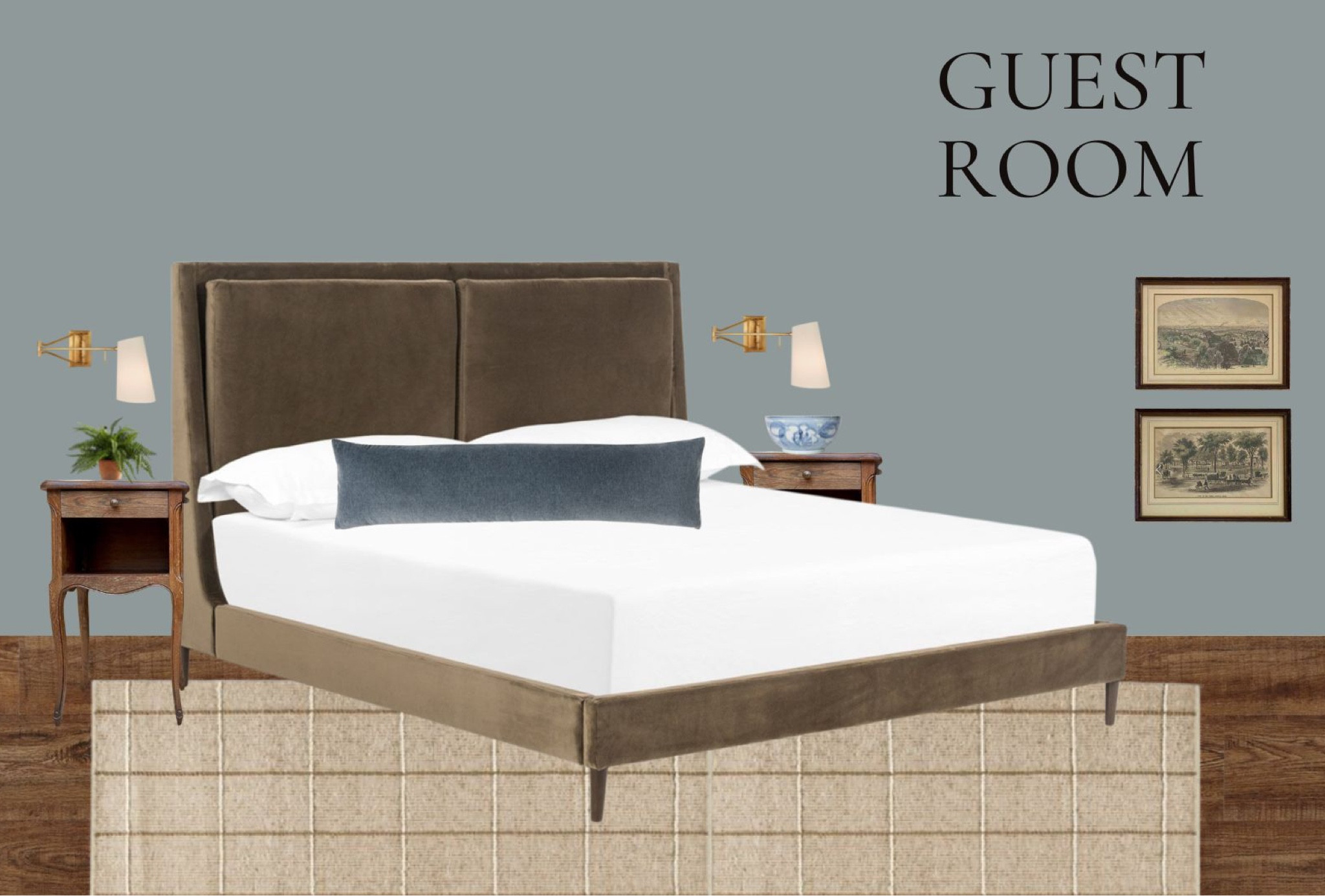 Guest bedroom inspiration, moody bedroom, classic design, velvet bed

#LTKstyletip #LTKhome