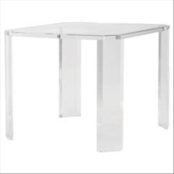 Click for more info about Highland House Luxe Modern Classic Clear Acrylic Square Game Table