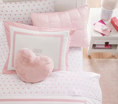 Heart Organic Sheet Set & Pillowcases | Pottery Barn Kids