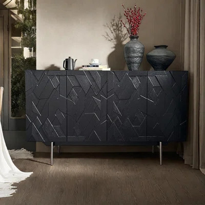 A four-door sideboard with artistic carving design | Wayfair North America