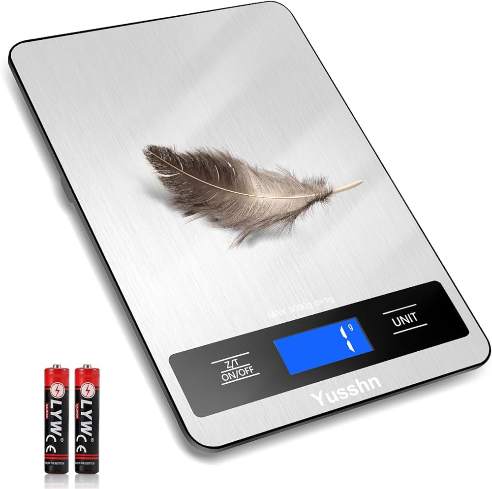 Food Scale, 11lb Kitchen Scale with 0.05oz/1g Precision, 6 Units Tare Function & LCD Display, Sta... | Amazon (US)