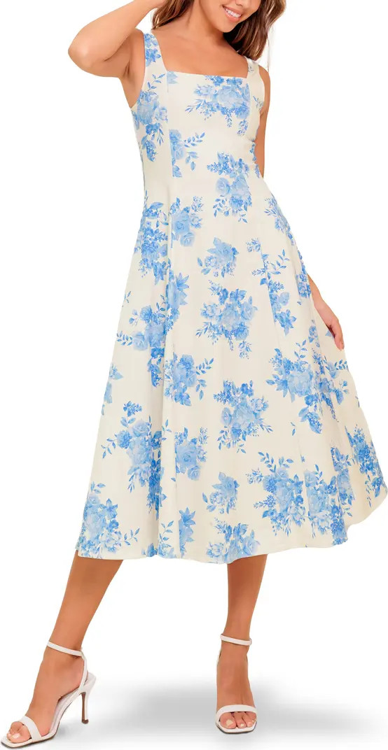 Floral Print Midi Dress | Nordstrom Rack